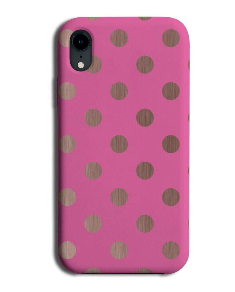 Hot Pink & Rose Gold Polka Dots Phone Case Cover Dots Design Pattern Golden i568