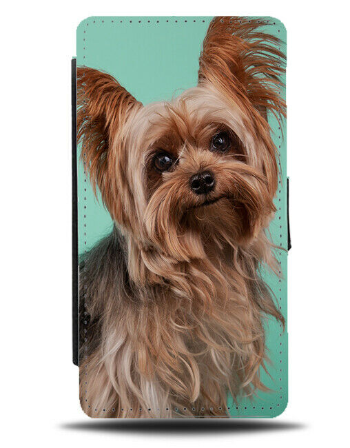 Funny Yorkshire Terrier Smile Flip Cover Wallet Phone Case Dog Dogs Puppy si557
