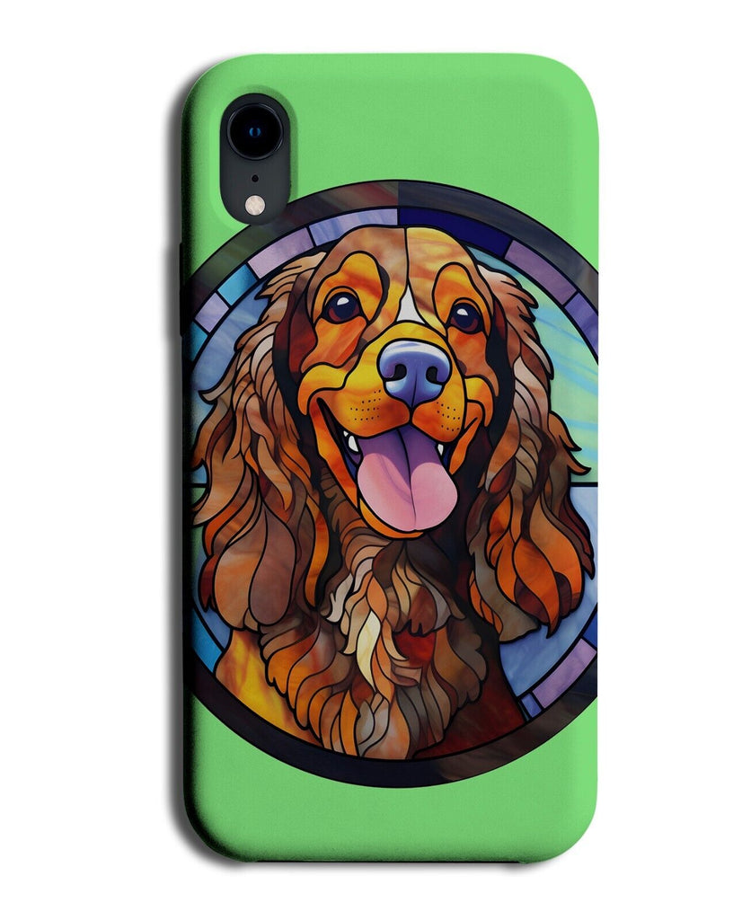 Stained Glass Window Cocker Spaniel Design Phone Case Cover Spaniels Dogs CY25