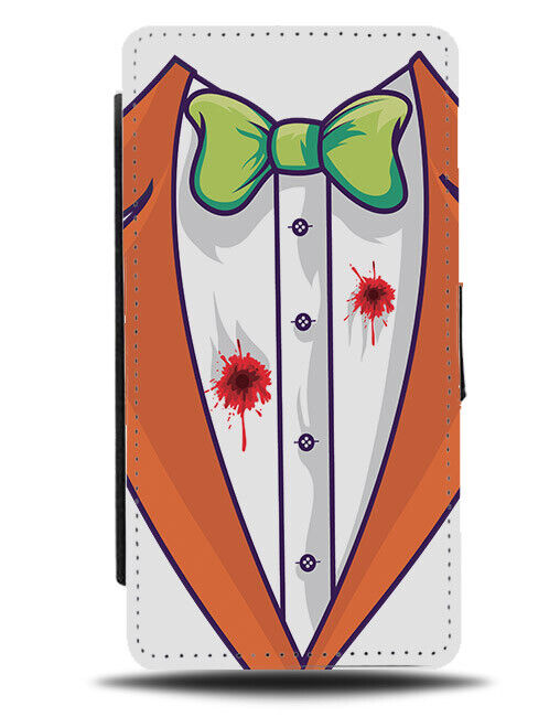 Halloween Bullet Hole Tuxedo Flip Wallet Case Costume Suit Jacket Funny N502