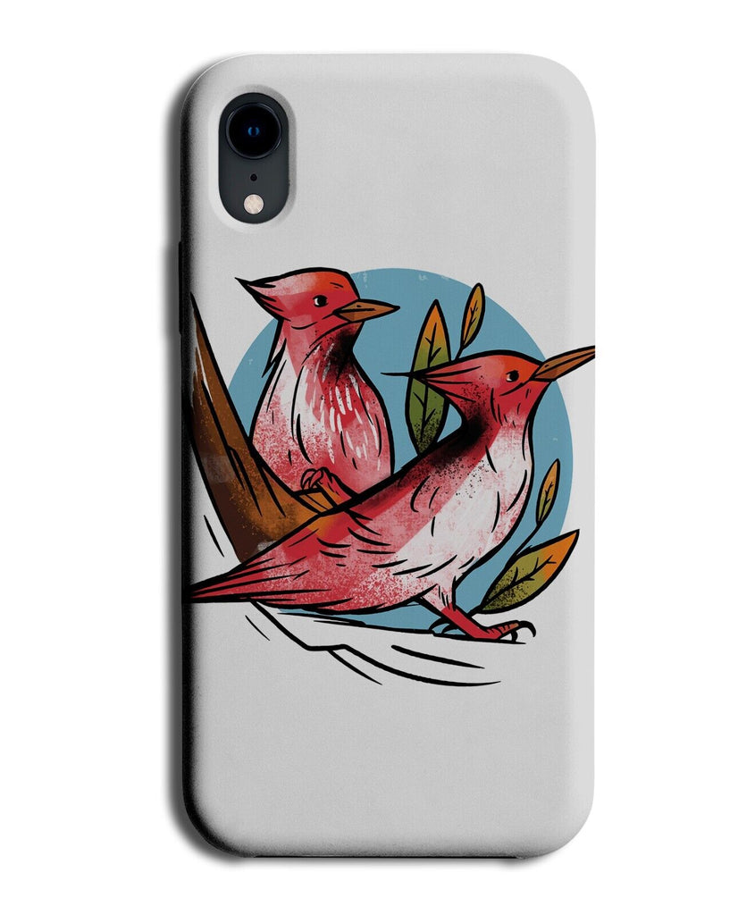 Red Woodpecker Birds In Nature Cartoon Phone Case Cover Bird Pecker Wood P201