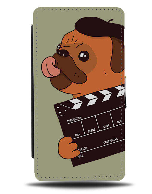 Director Pug Flip Wallet Case Funny Film Clapper Directors Pugs Dog Dogs K146