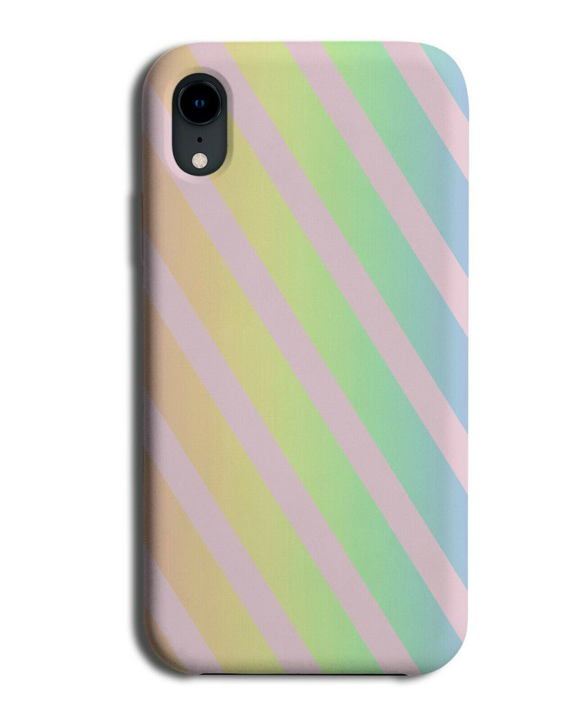 Fun Multicoloured Baby Pink Stripes Phone Case Cover Striped Multicolour I845