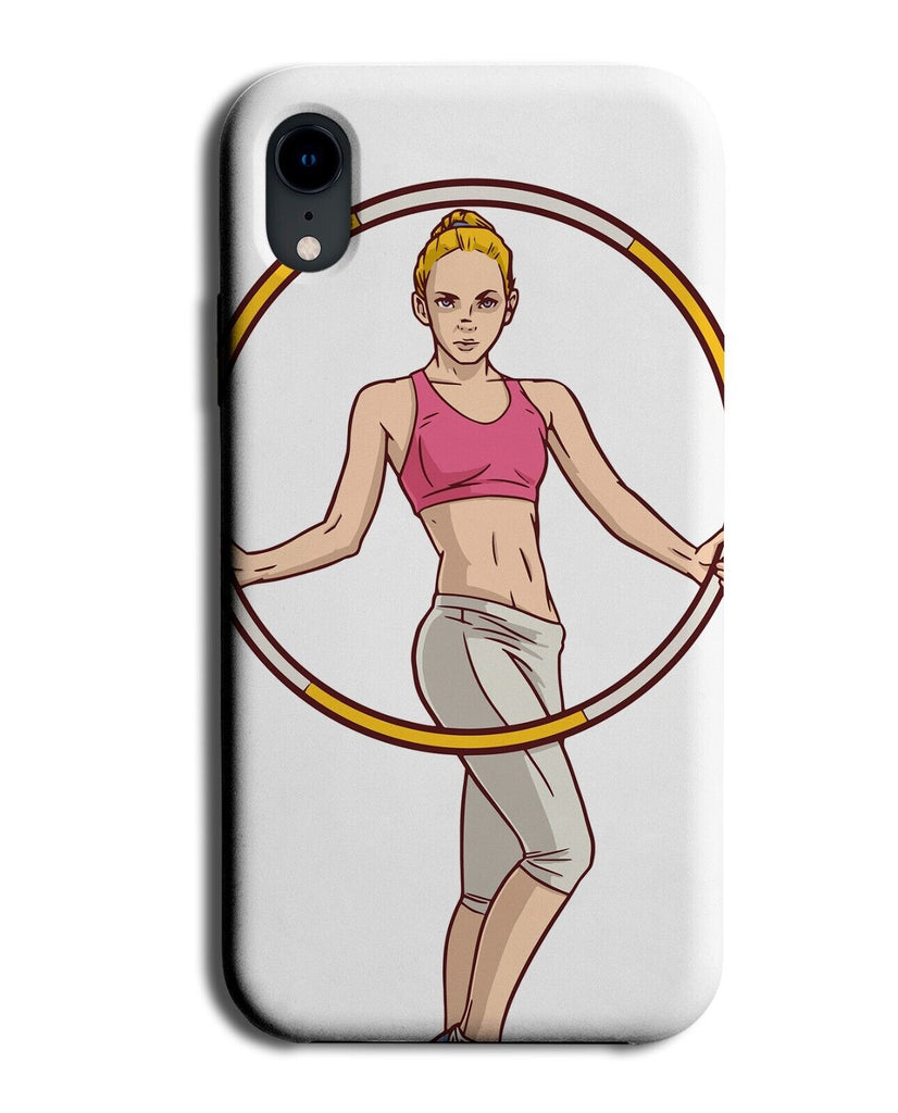 Fitness Girl Doing The Hula Hoop Phone Case Cover hula-hoop Girls Womens P091