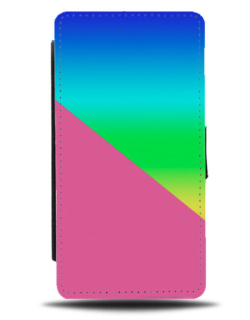 Multicoloured And Hot Pink Flip Cover Wallet Phone Case Multicolour Colours i414