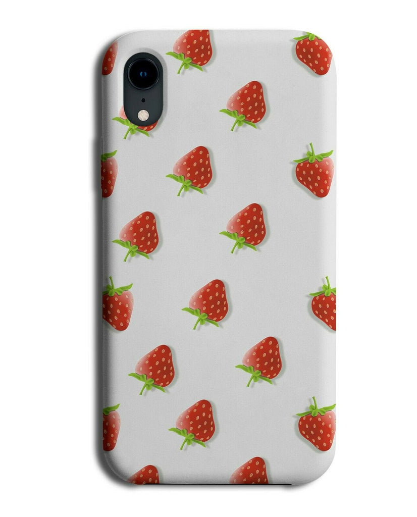 Red Strawberry Pattern Design Phone Case Cover Strawberries Fruit Seeds C284