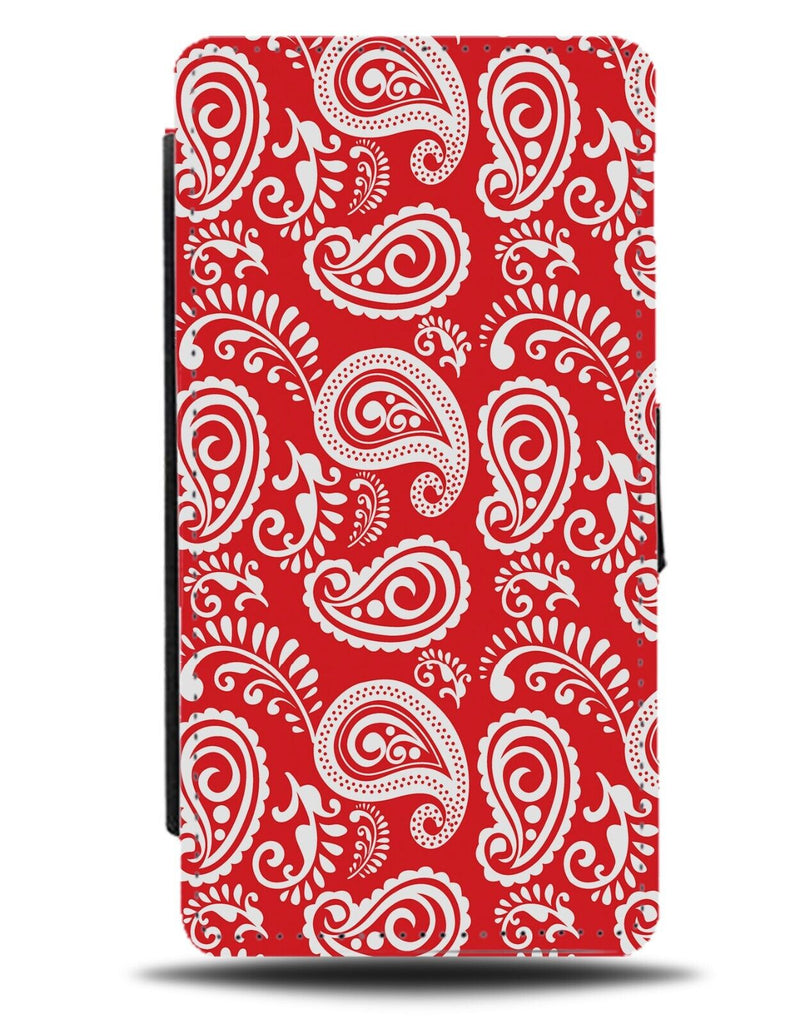 Red & White Teardrops Paisley Flip Wallet Case Teardrop Tear Drop Drops CL39