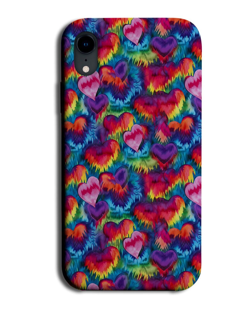 Tie Dye Colourful Love Heart Symbols and Shapes Phone Case Cover Shape 60s CR85