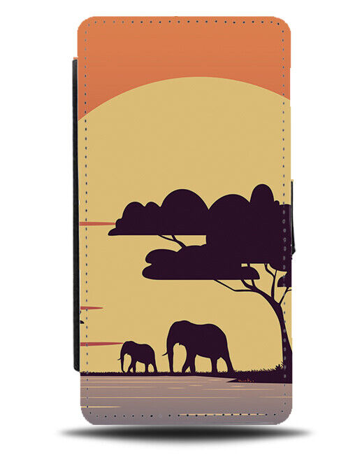 Elephant Shadow In Sunset Phone Cover Case Nature Scene Animal Sun Light J334