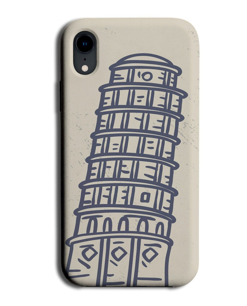 Cartoon Leaning Tower Of Pisa Phone Case Cover Piza Italian Architecture. P897