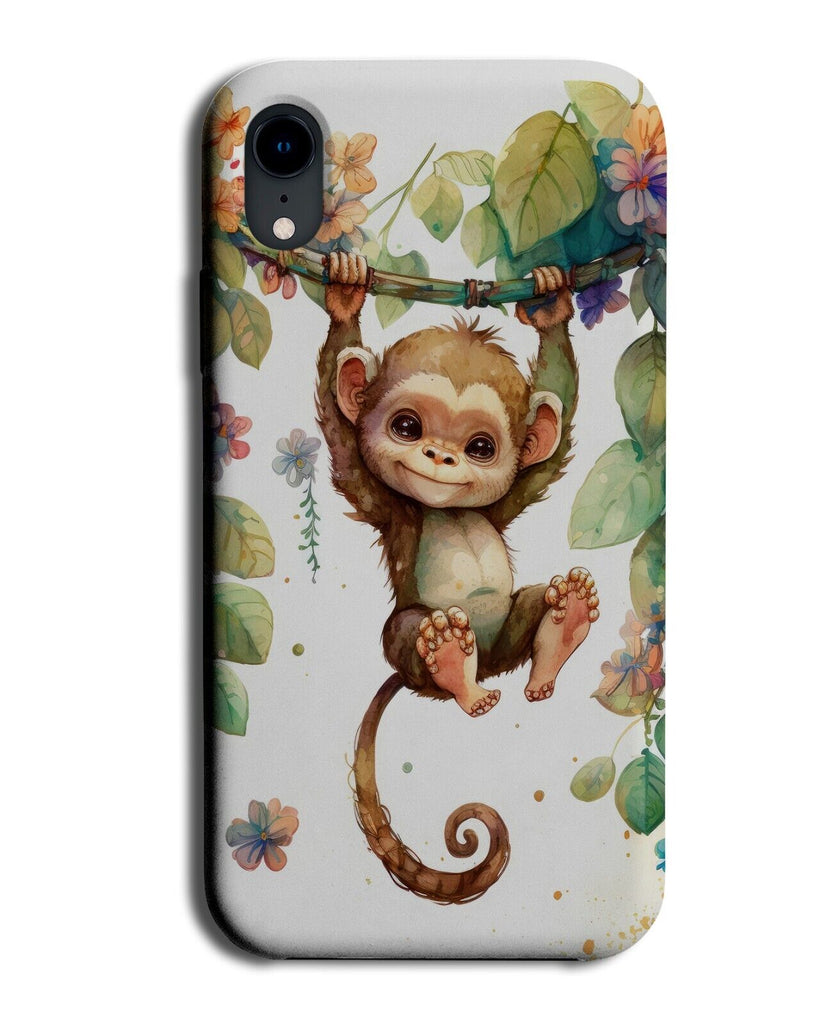 Hanging Baby Monkey In Tree Phone Case Cover On Branch Child Monkeys Leaves BE28