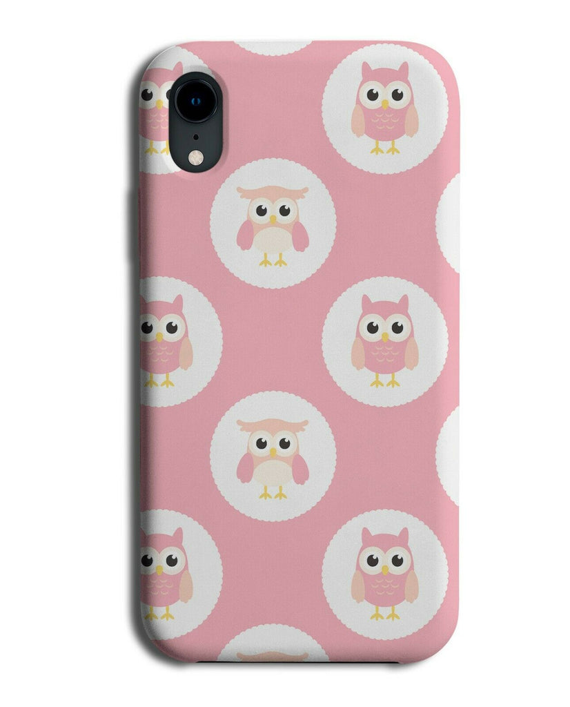 Girls Pink Owl Phone Case Cover Owls Kids Childrens Face Eyes Animals F018