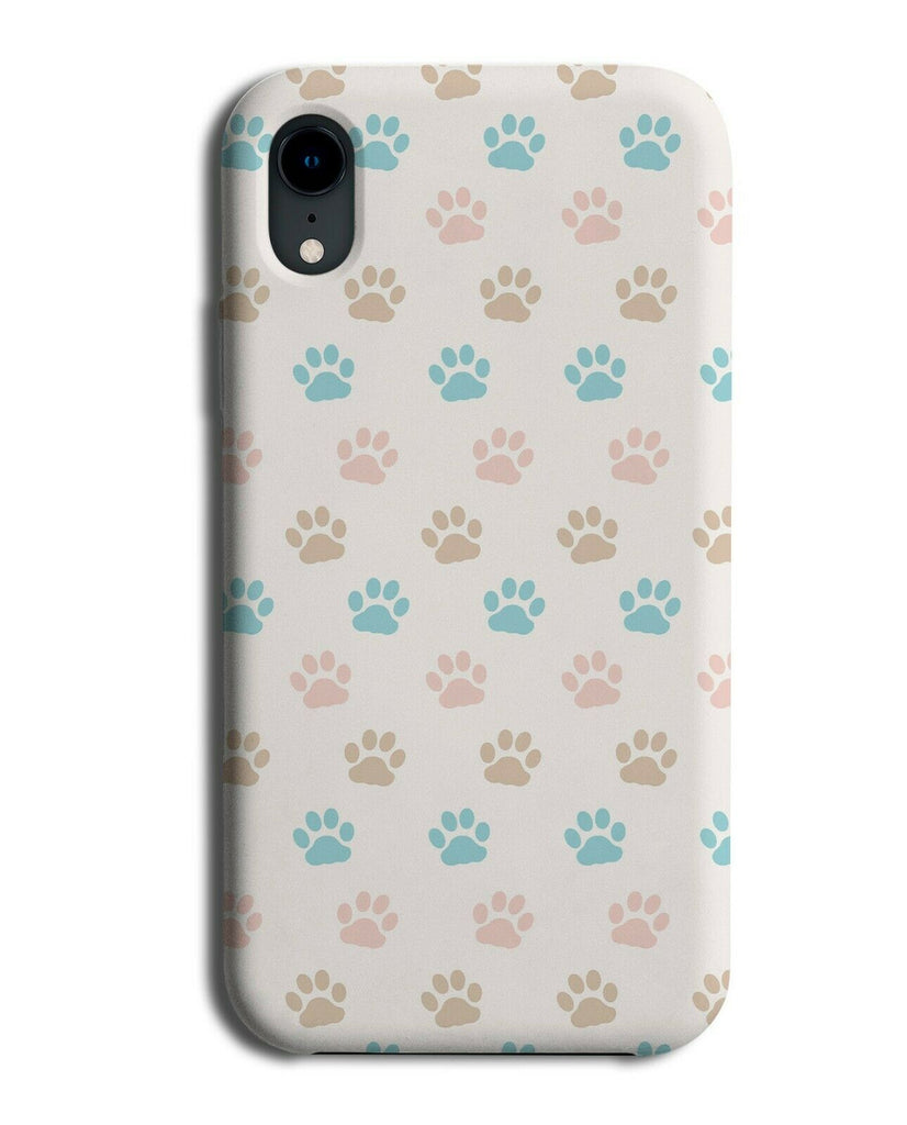 Colourful Subtle Paw Prints Phone Case Cover Pattern Paws Print Marks Cat F010
