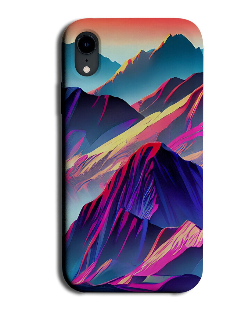 Colourful Fantasy Mountains Phone Case Cover Mountain Hills Neon Nature CD64