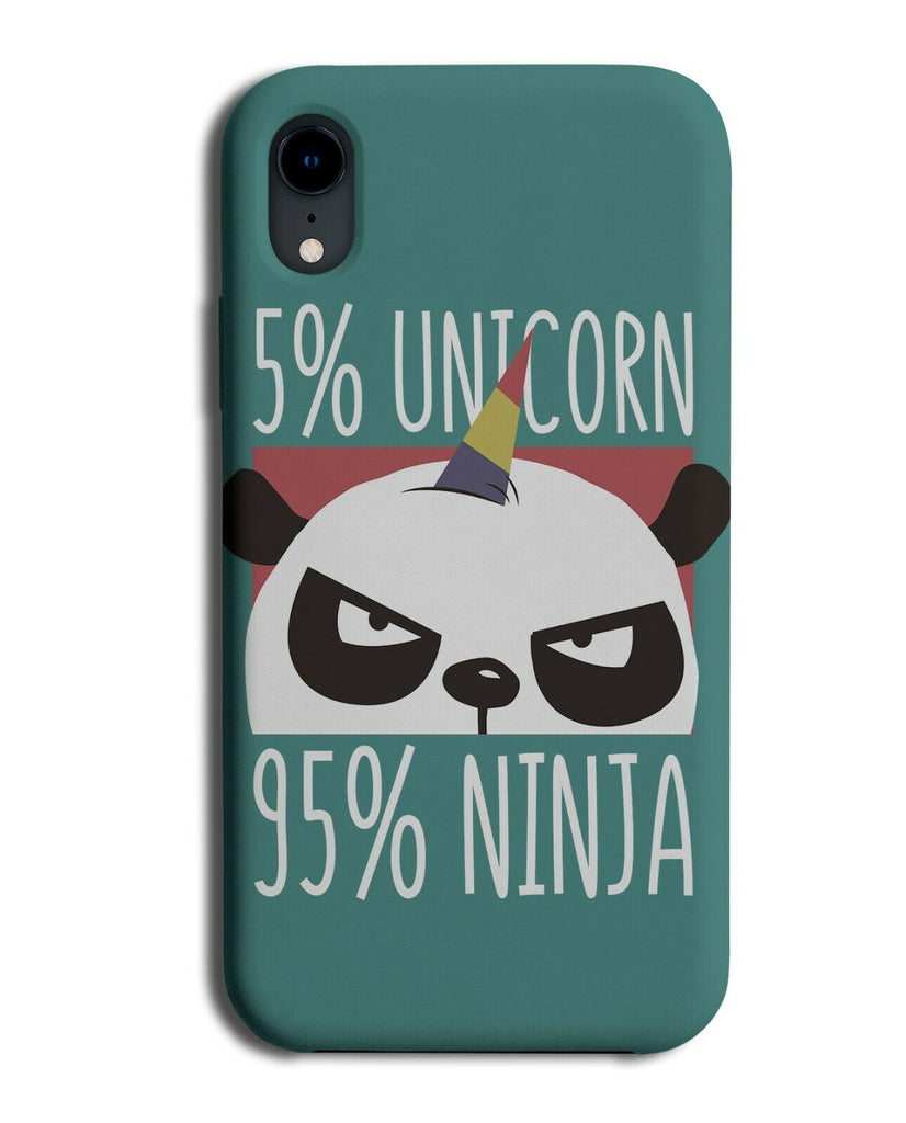 Funny 5% Unicorn 95% Ninja Phone Case Cover Panda Bear Ninjas Fighter J924