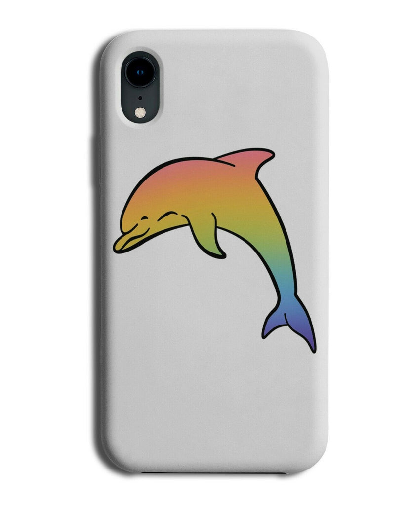 Rainbow Dolphin Phone Case Cover Jumping Dolphins Colourful Multicoloured si312