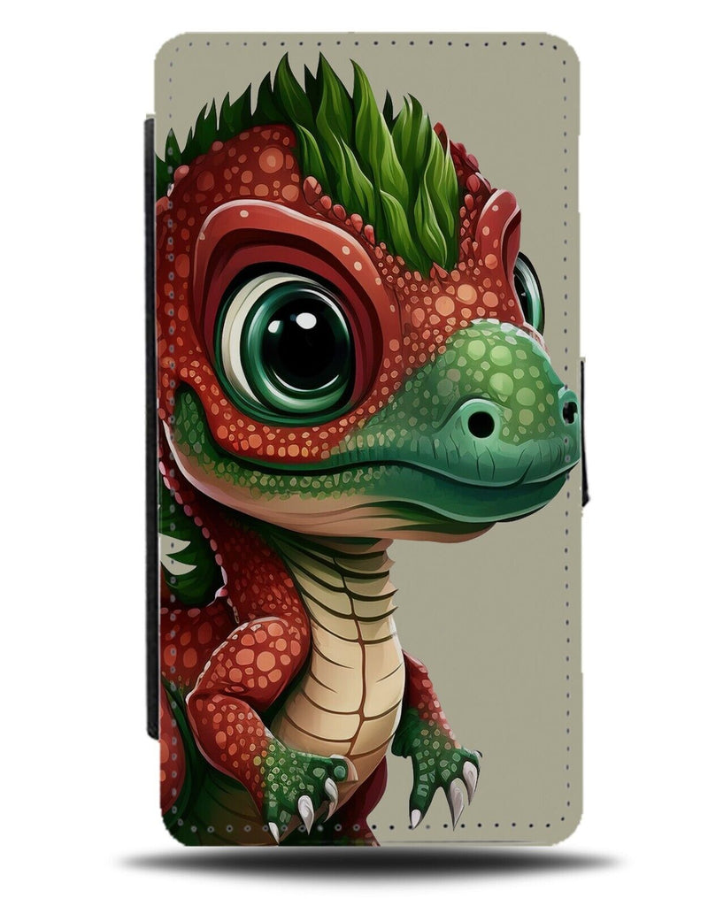 Funny Dinosaur Superhero In Mask Flip Wallet Case Wrestler Super Hero Red AJ71
