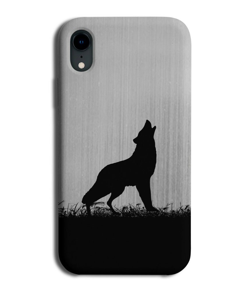 Wolf Silhouette Phone Case Cover Wolves Silver Coloured Grey i166