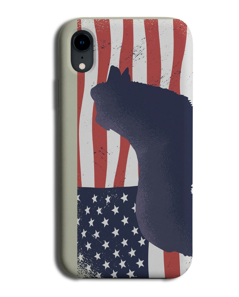 American Dog Flag and Silhouette Phone Case Cover Shape Dogs America USA K372