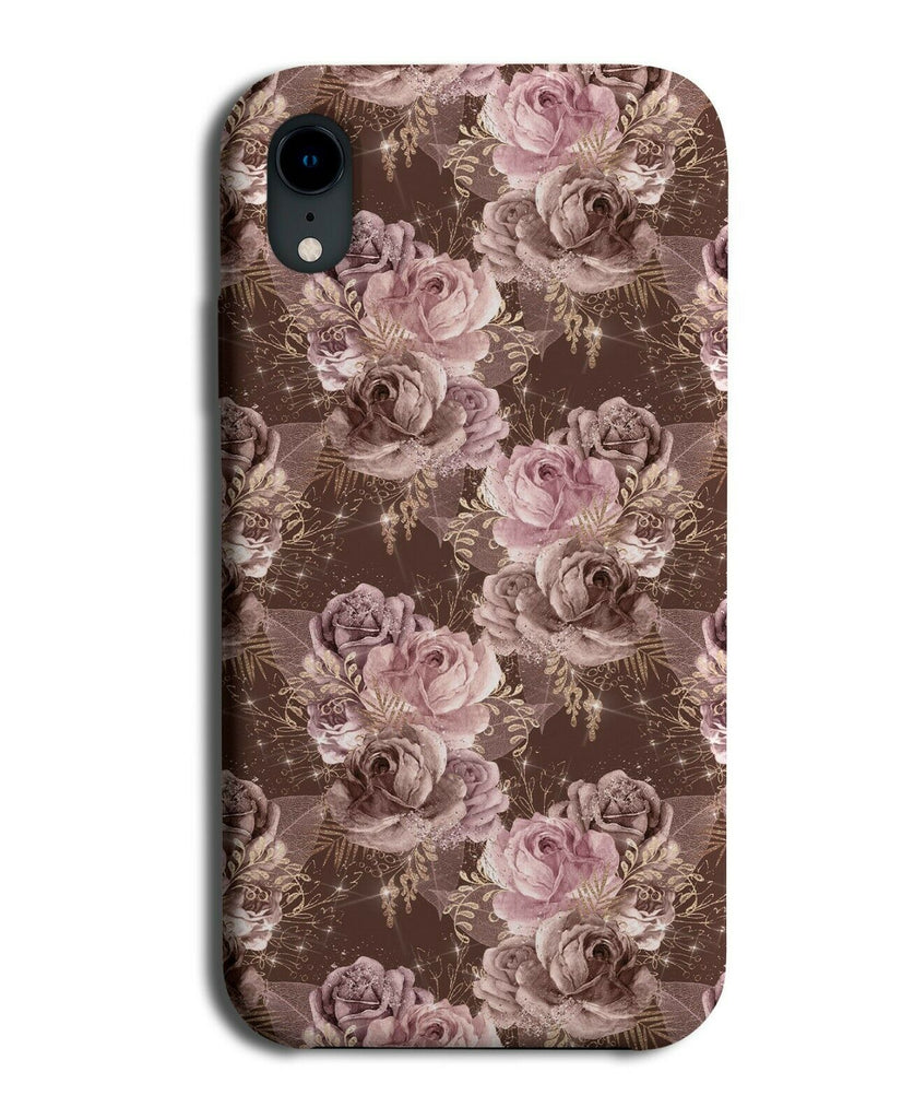 Vintage Flowery Pattern Design Phone Case Cover Pink and Rose Gold Brown G039