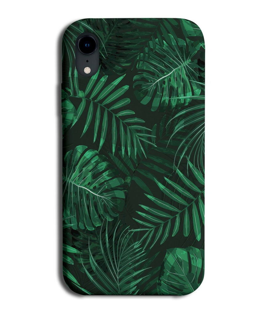 Dark Night Palm Tree Jungle Flip Wallet Case Time Leaves Branches Fernes E704