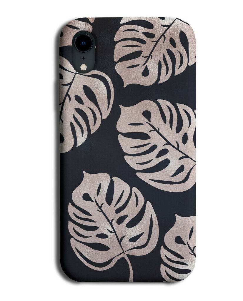 Rose Gold Palm Tree Shapes Phone Case Cover Coloured Trees Black Leafs Leaf G825