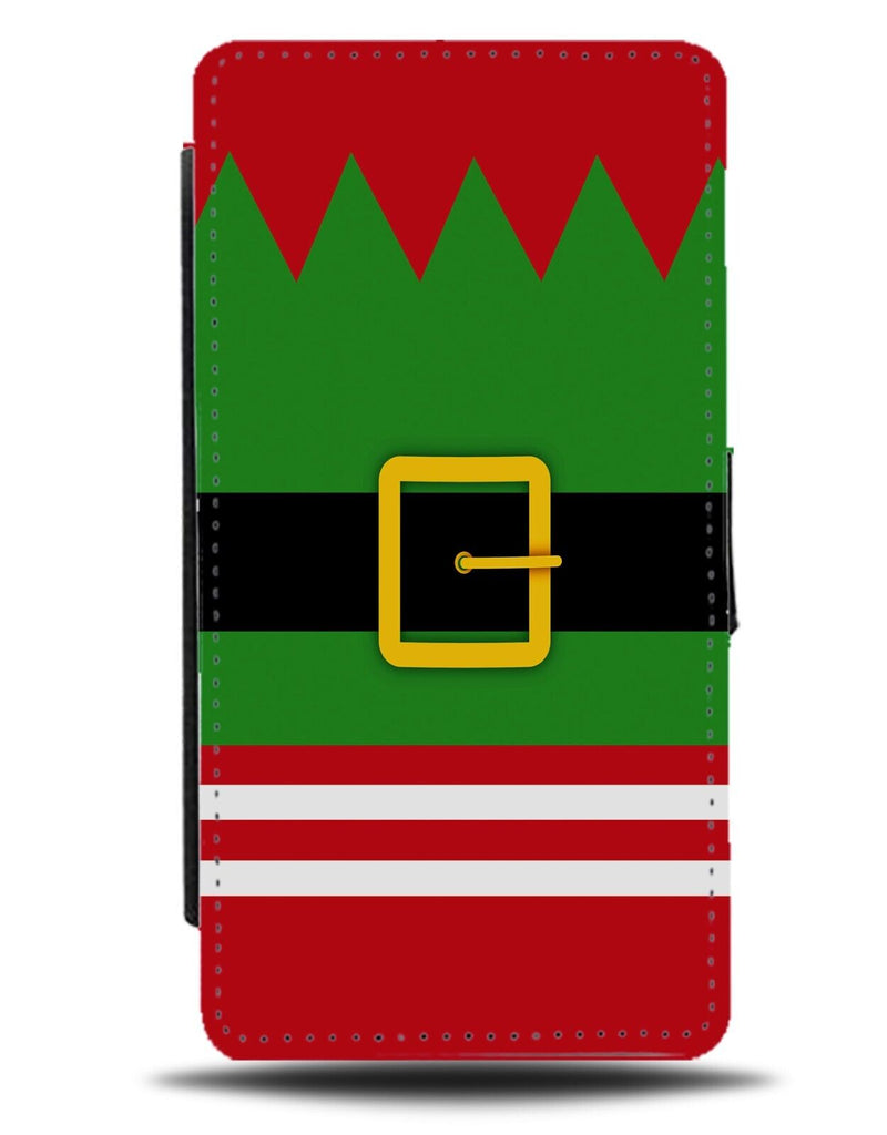 Elf Suit Flip Wallet Case Elves Elf's Christmas Workshop Worker Red Green CY41