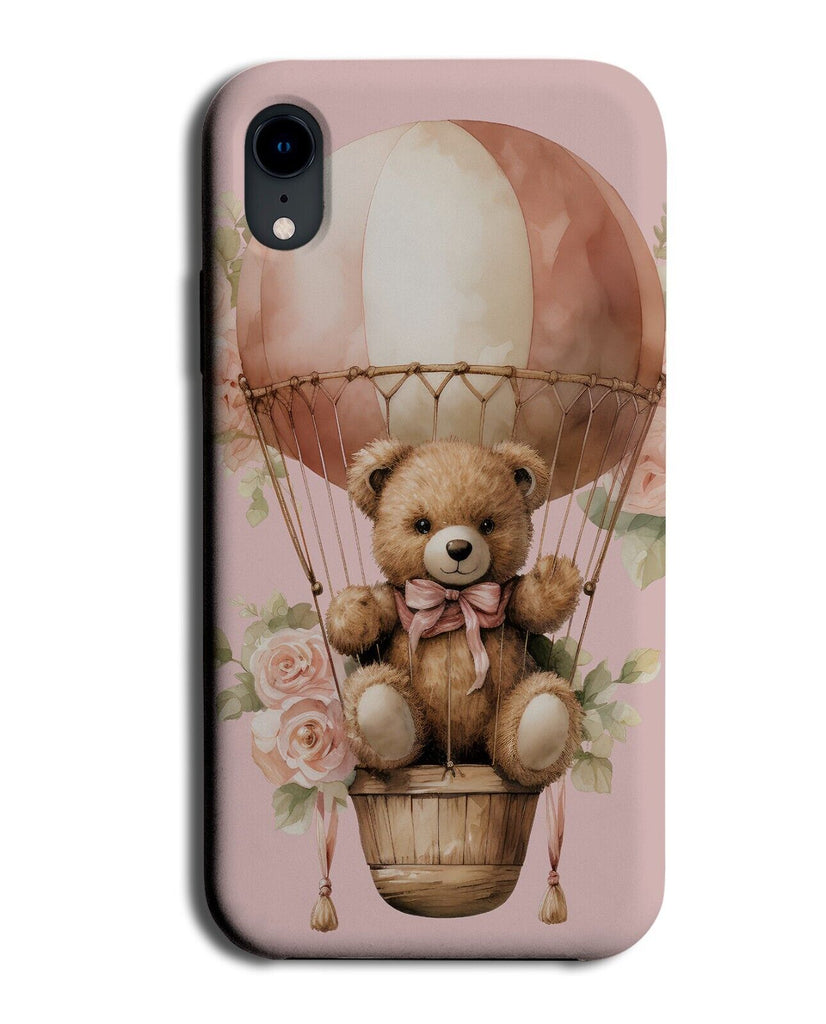Pink Teddy Bear Floating In Hot Air Balloon Phone Case Cover Teddies Flying DG12
