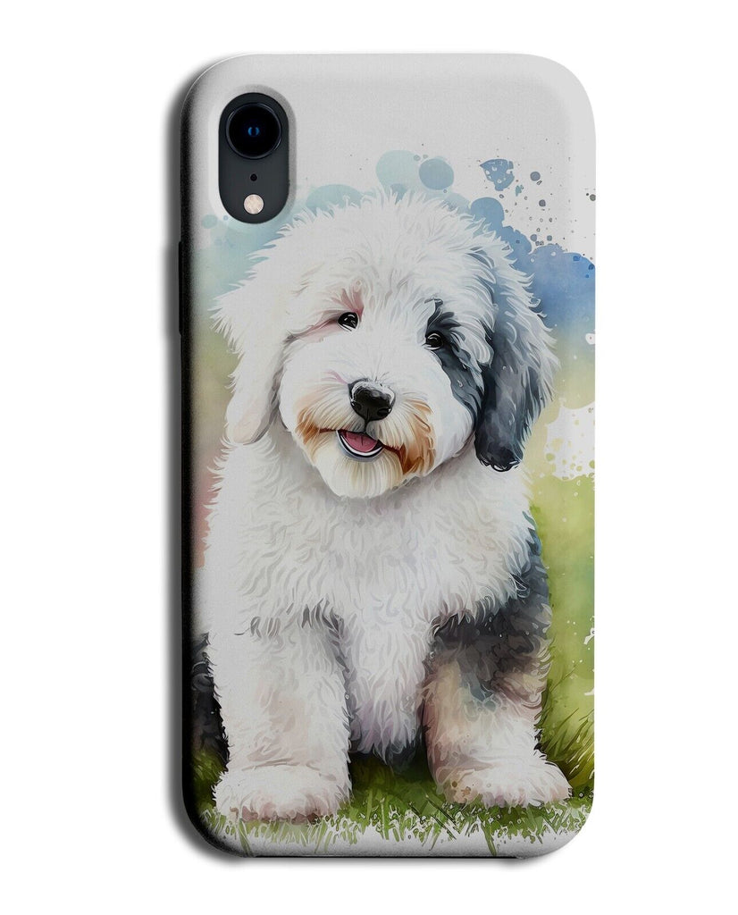 Watercolour Old English Sheepdog Phone Case Cover Breed Dogs Dog Sheep Art DG61