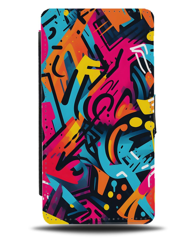 Graffiti Artwork Flip Wallet Case Bubble Colourful Vibrant Fun Street Art DA46