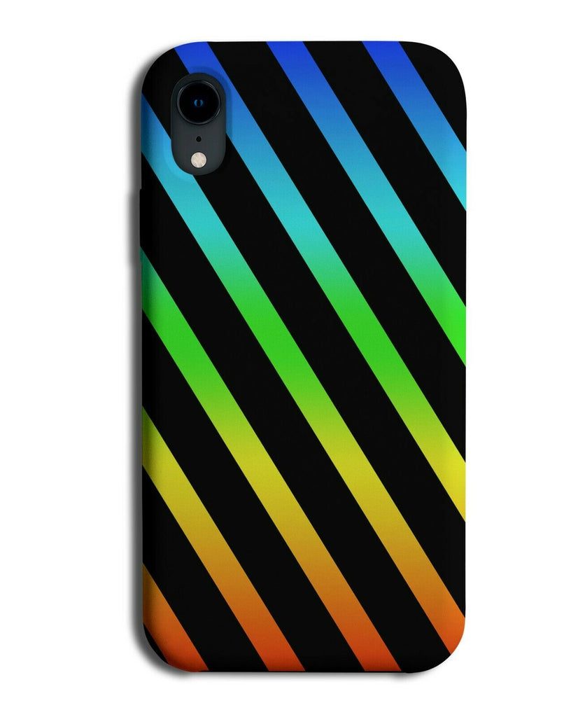 Black and Multicoloured Stripe Pattern Phone Case Cover Stripes Multicolour I901