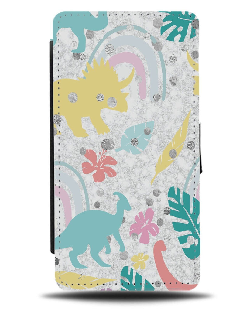 Children's Jurassic Themed Flip Wallet Case Theme Style Dinosaurs Kids Dino BG36
