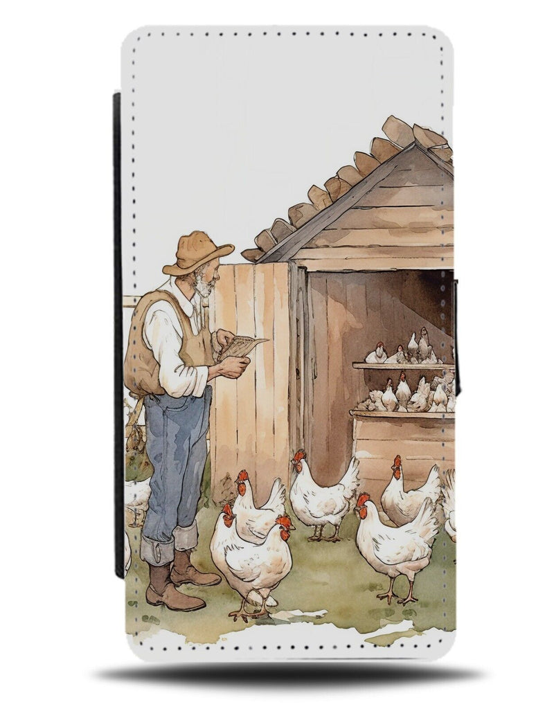 Chicken Farmer Flip Wallet Case Farming Chickens Coops Coop Poultry Chicks DA18