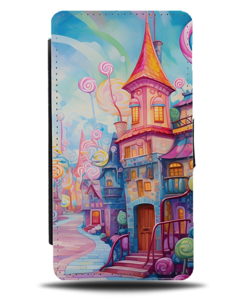 Candy Land Flip Wallet Case Kids Story Book Style Cartoon Fantasy Childs CZ52