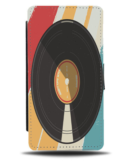 Retro Colourful Vinyl Record Design Flip Wallet Case Picture Records K439