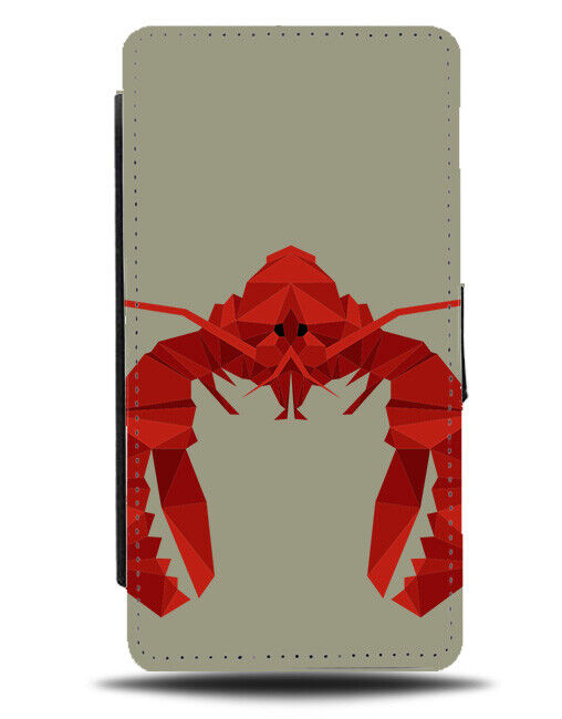 Geometric Shape Lobster Picture Flip Wallet Case Shapes Lobsters Claw Claws J727