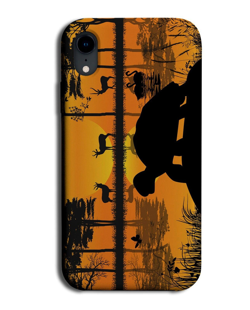 Crawling Turtle Silhouette Phone Case Cover Turtles Shape Shapes African BJ90