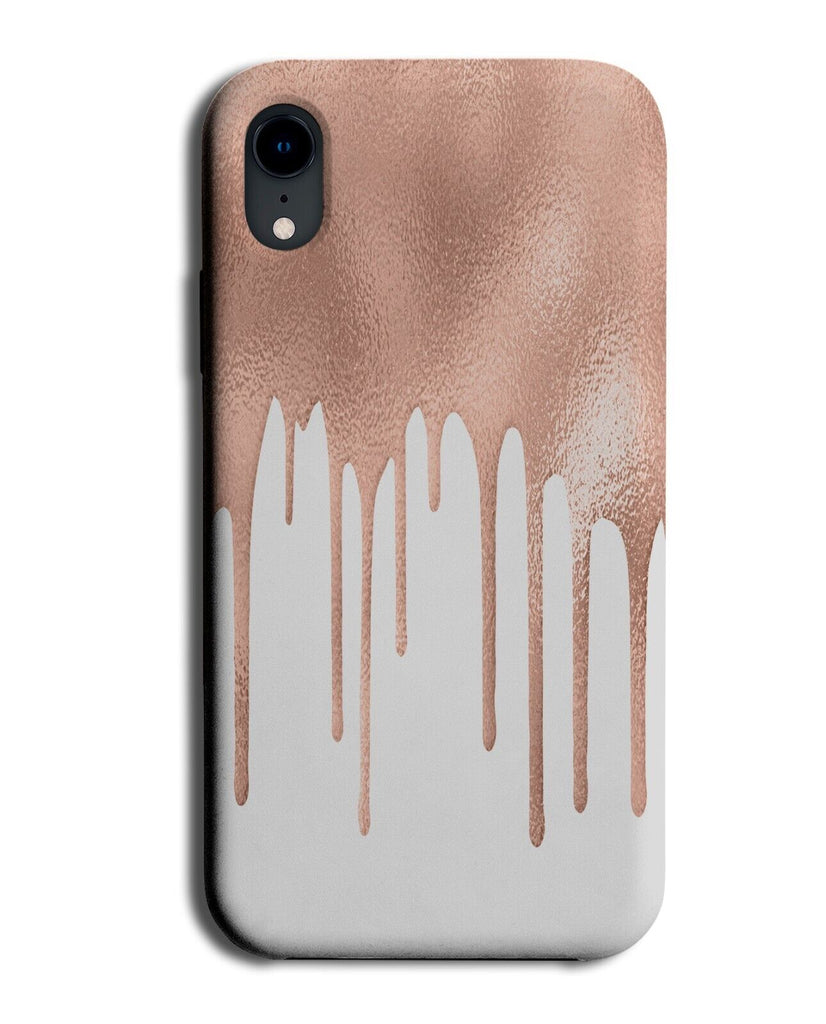 Dripping Rose Gold Paint Novelty Design Phone Case Cover Coloured Drips CC65