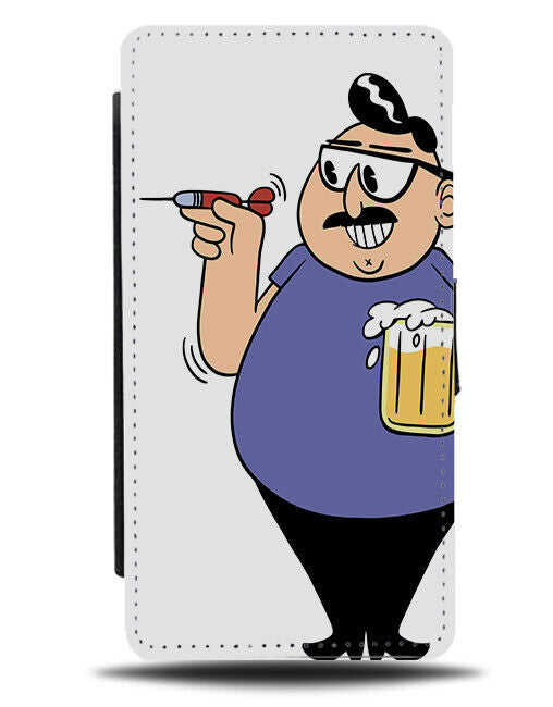 Fat Drunk Dartsman Phone Cover Case Darts Playing Dart Throwing Man J178