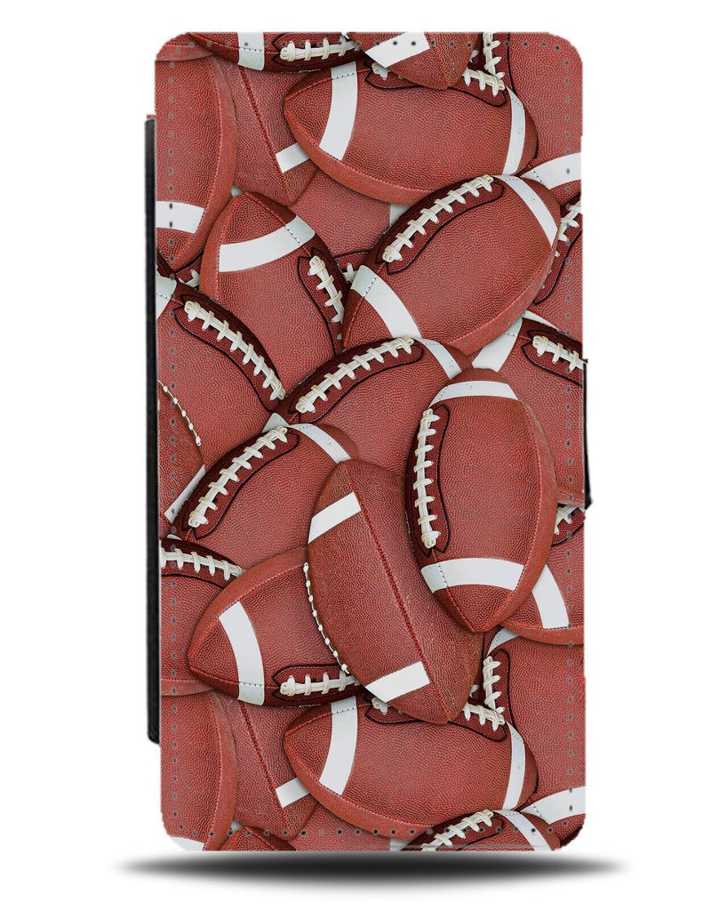 American Football Pattern Flip Wallet Case America Footballs Design Gift CX90