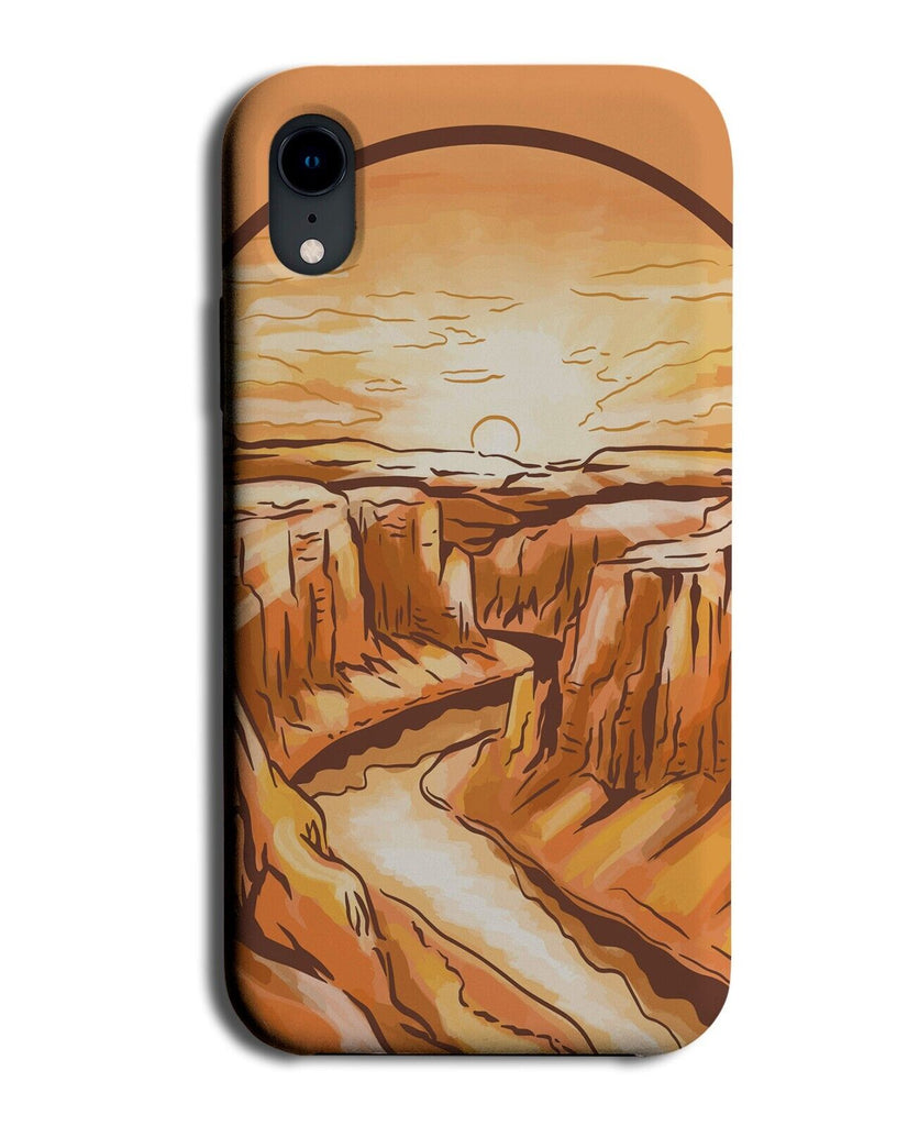 Cartoon Grand Canyon Ditch Phone Case Cover Canyons Crater Landmark Sunrise P829