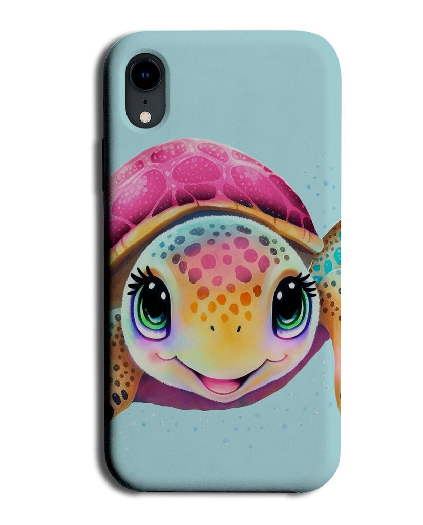 Girly Pink Turtle Phone Case Cover Big Eyelashes Large Turtles Baby Girls BI25