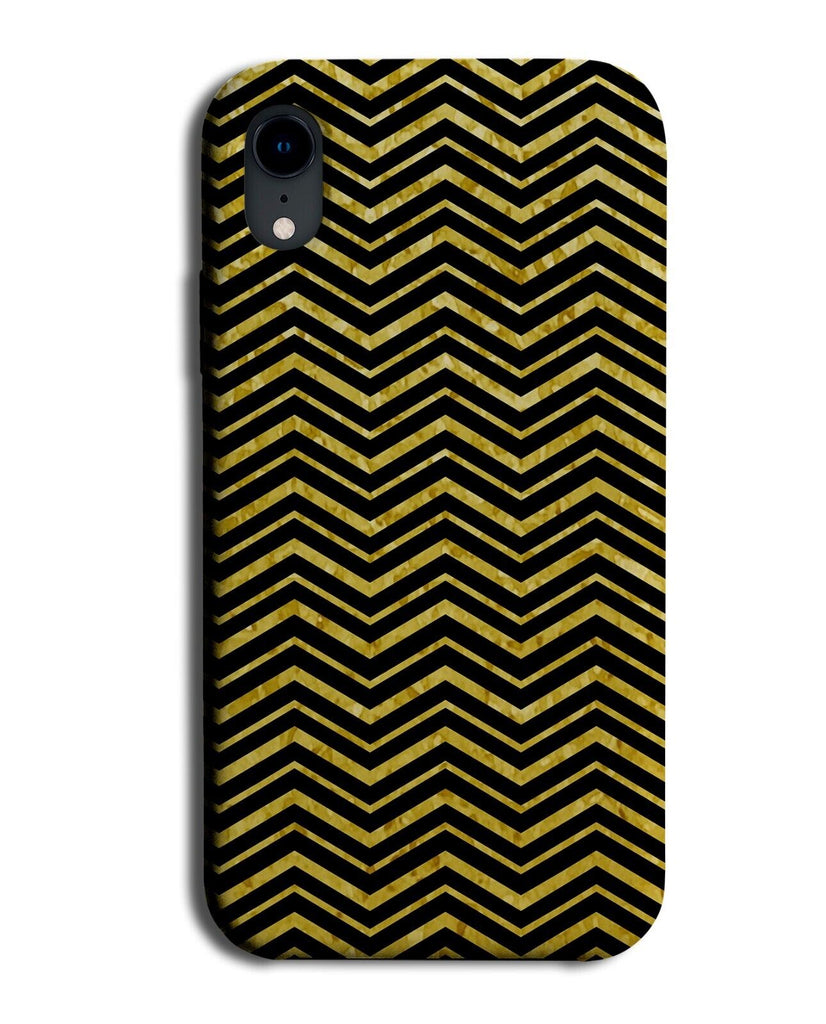 Gold and Black Funky Phone Case Cover Pattern Design Novelty Quirky Fun Q700G