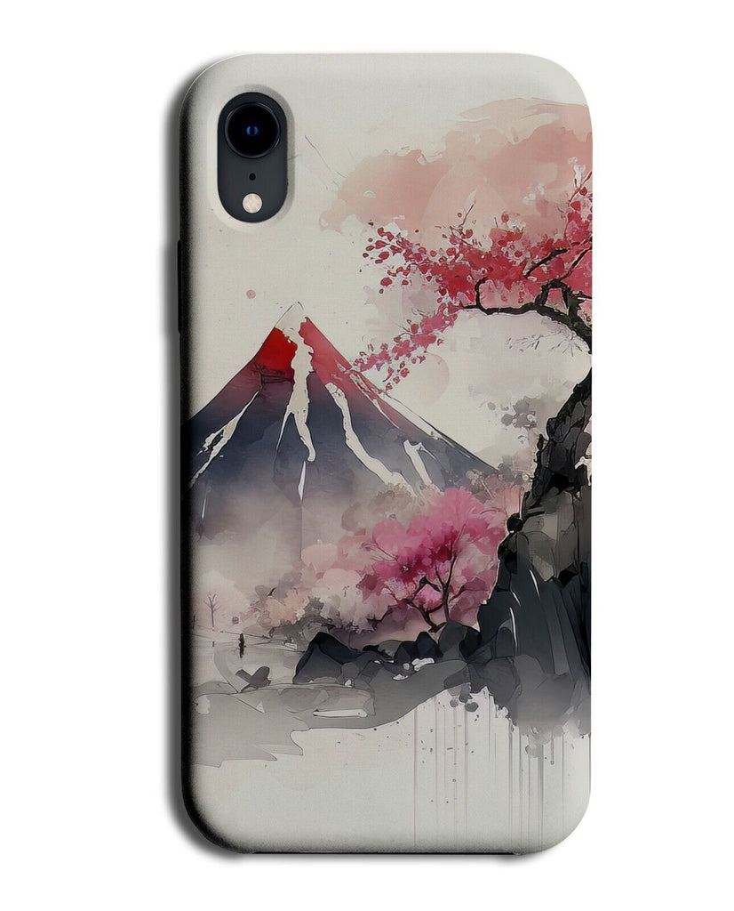 Japanese Mountains Oil Painting Print Phone Case Cover Mountain Art Picture BE19
