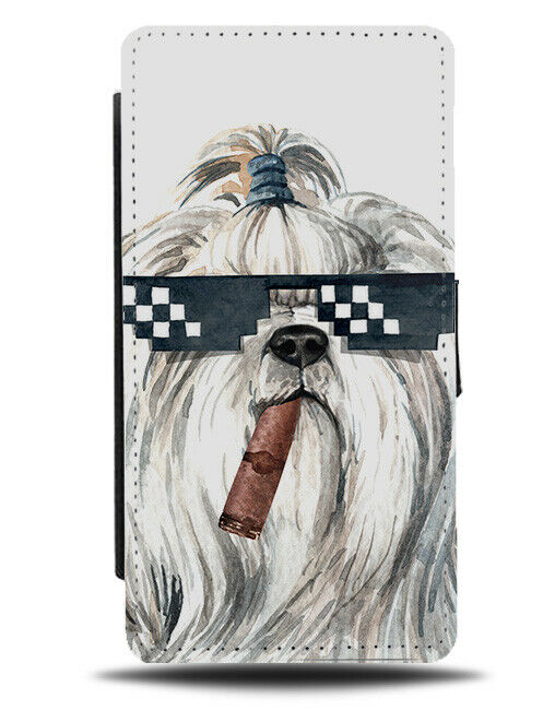 Thug Life Shih Tzu Flip Wallet Phone Case Dog Dogs Funny Gangster Shitzu K613