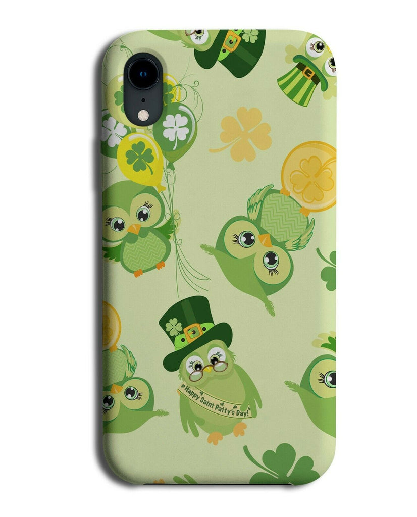 Cartoon Irish St Patricks Day Owls Phone Case Cover Animals Ireland G430
