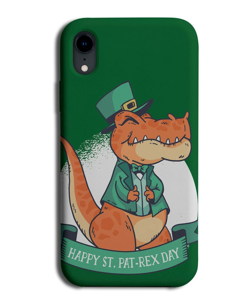 Happy St Patricks Day Dinosaur Phone Case Cover Dinosaurs Irish Cartoon J616