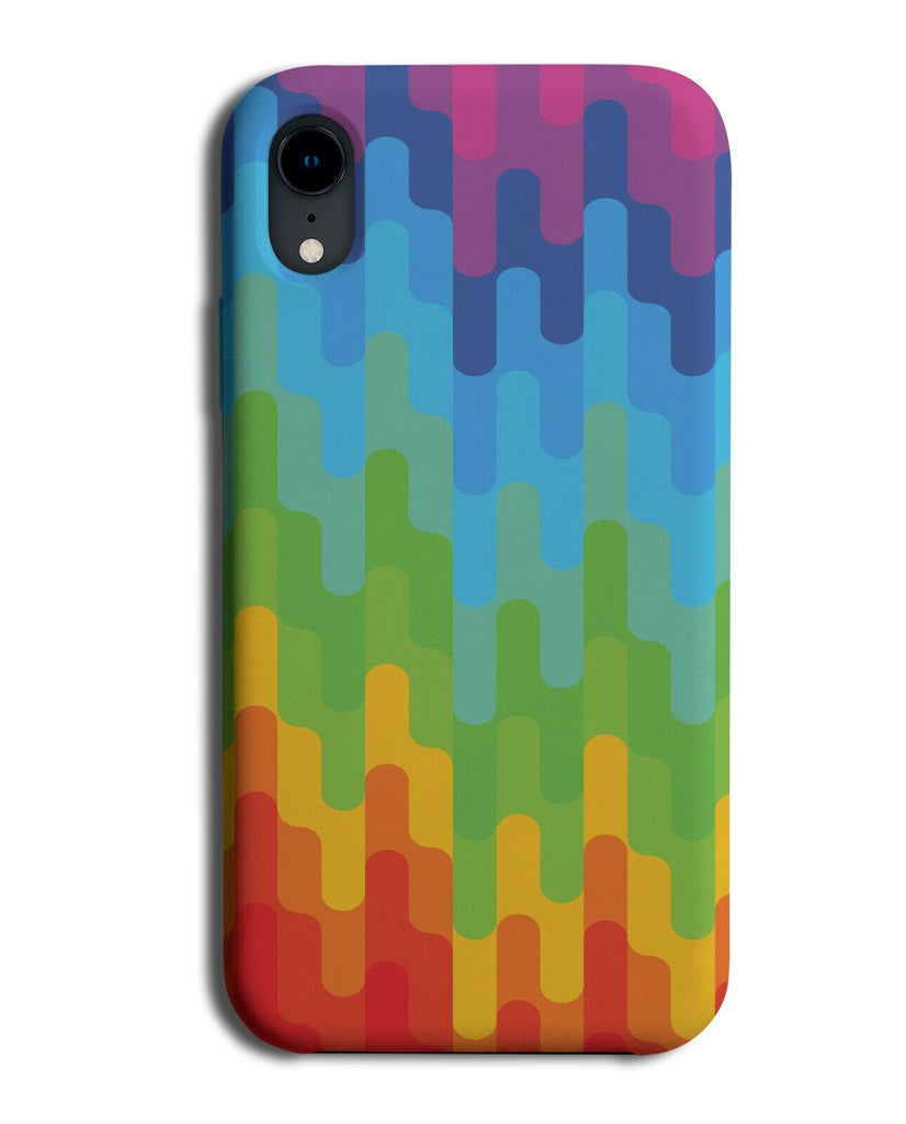Abstract Colourful Shapes Phone Case Cover Retro Multicolours Rainbow Fun K197