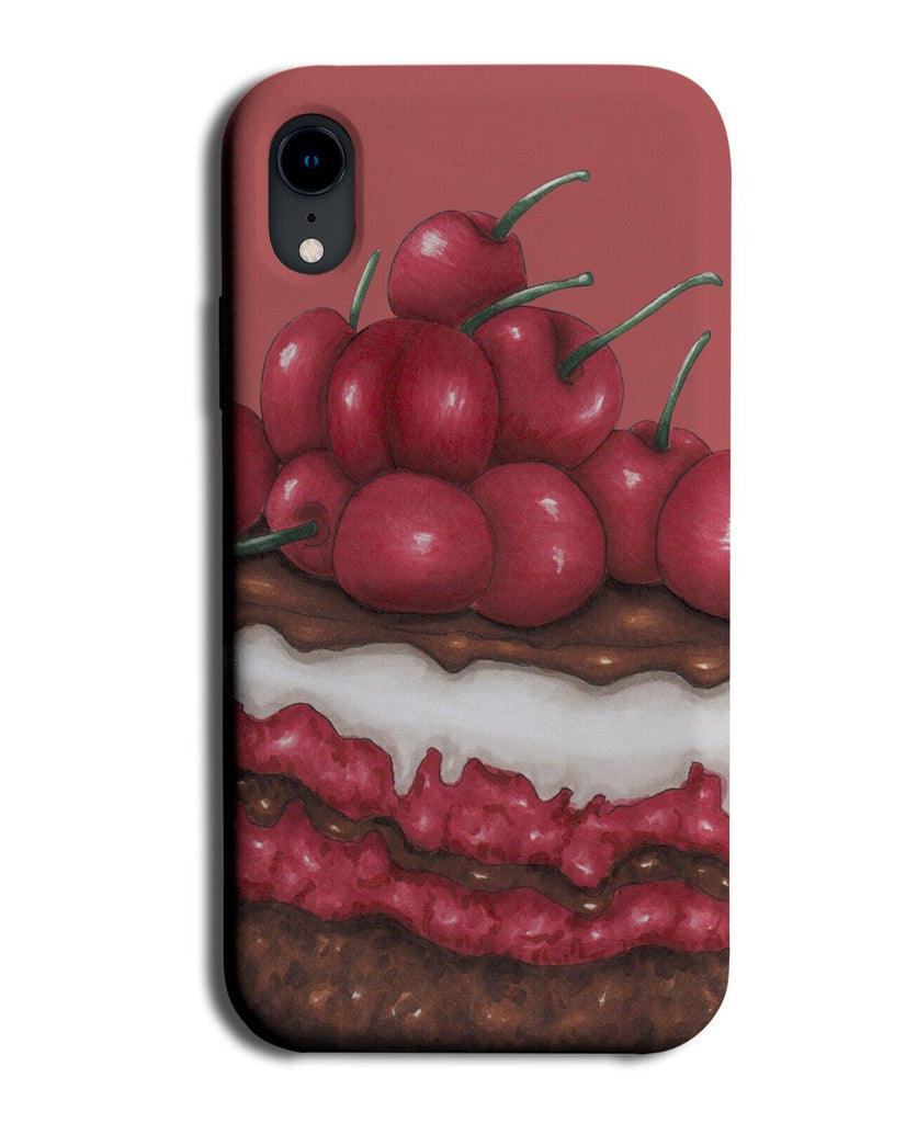 Cherry Chocolate Cake Phone Case Cover Cherries Cherry's Cakes Dessert Red Q641A