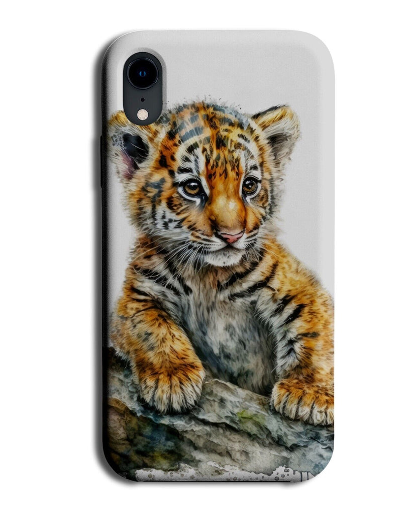 Baby Tiger Cub Phone Case Cover Tigers Infant Oil Painting Animal Picture CB30